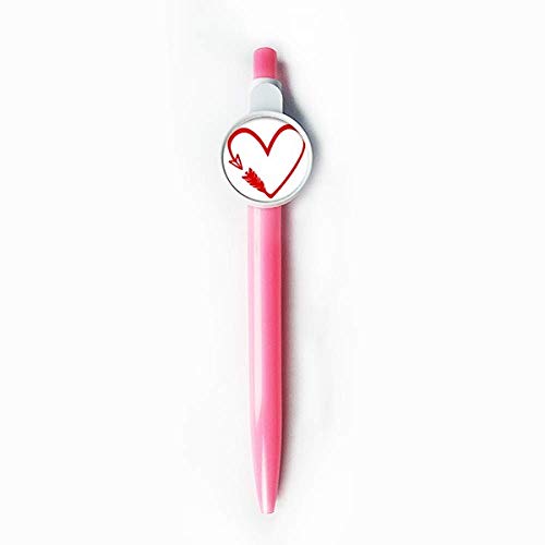 Stylo à bille rétractable bleu avec flèche et cœur rouge pour écrire au quotidien