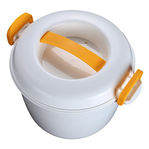 Microwave Pasta Cooker Round Microwave Food Container Cooker: Microwave Rice Food Cooker Yellow 1L Microwave Baskets