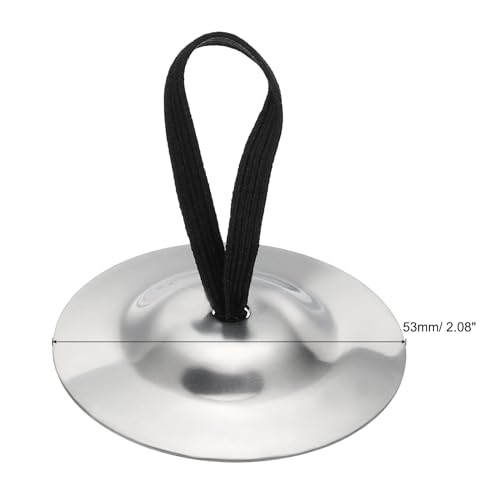 image for PATIKIL Finger Cymbal, 1 Pair Belly Dancing Finger Zills Brass Hand Cy