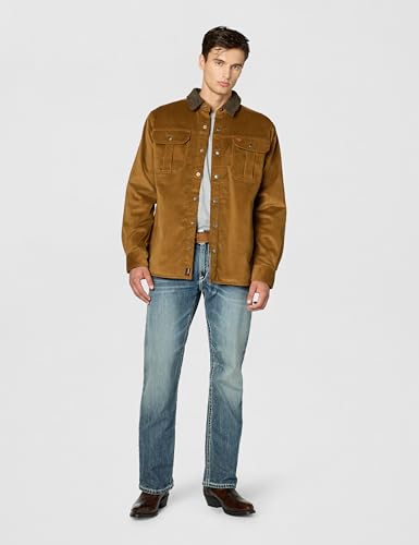 Image of ARIAT Men's FR DuraStretch Sherpa-lined Corduroy Shirt Jacket