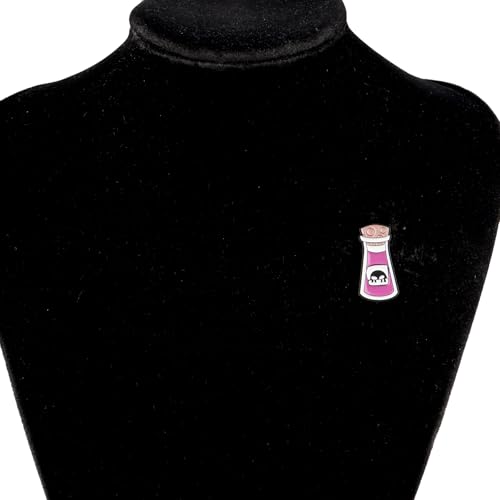 Image of BLEOUK Poison Brooch Pin Poison Jewelry Poison Dangle Gift Horror Fans Gift