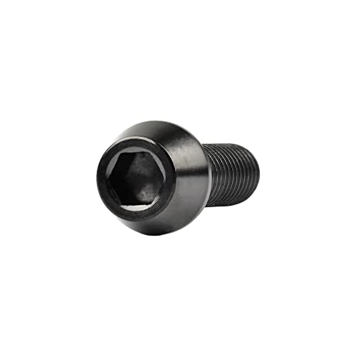 Image of Titanium Ti DIN912 M4 8 10 12 15 20mm Tapered Head Hex Bolts Bicycle Screws Pack of 6 (Black, M4x15mm)