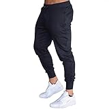 ZHINIAN Pantalones deportivos deportivos para hombre, ligeros, elásticos, ajustados, para caminar, correr, con bolsillos, Negro, M