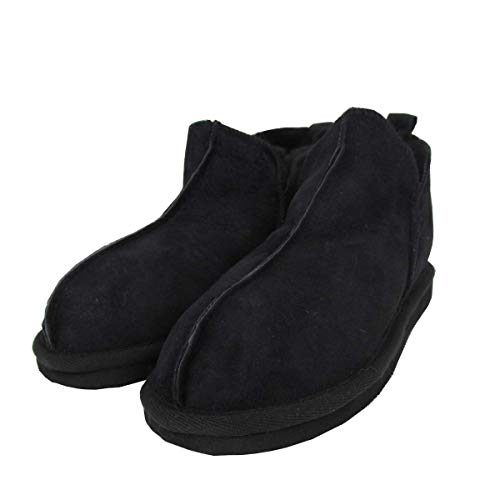 [Shepherd] シェパード シープスキン ムートン ブーティ 本革 ムートンブーツ ボア ショートブーツ Annie (40, BLACK)