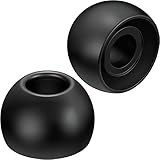 JVC Replacement Silicone Earbuds Earpieces – Set of (6) Ear Tips, Fits Many JVC Models (Large) - EPFX2LB (Black)