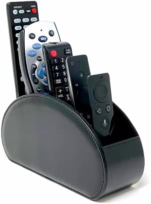 JackCubeDesign Remote Control Holder with 3 Compartments, PU Leather ...
