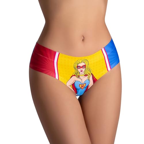 Slip Panties – Ultra-Comfortable, Cotton Crotch, Stretchy Fit, Soft Seams, No Elastic, Unique Prints COMICS