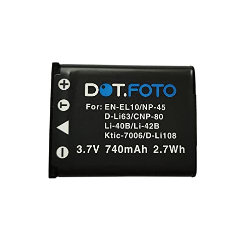 Dot.Foto NP-45, NP-45a, NP-45s Premium 3.7v / 740mAh Batterie Rechargeable pour Fujifilm
