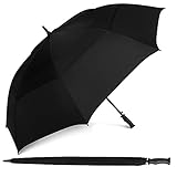 ShedRain Windjammer Oversized Automatic Open Extra Large 62” Golf Stick Umbrella - Push Cart Compatible – Rainproof & Windproof Vented Double Canopy - Protects Men & Women from Strong Rain, Wind & Sun