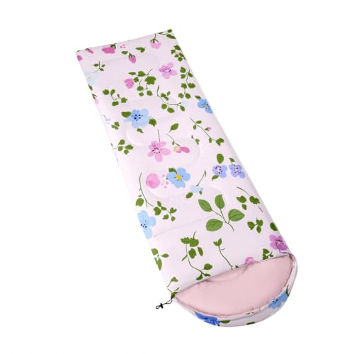 Feelyou Bolsa de Dormir para Camping Rosa Blanco, cálida para clima frío, 3 estaciones, para camping, viajes y actividades al aire libre miniatura 3