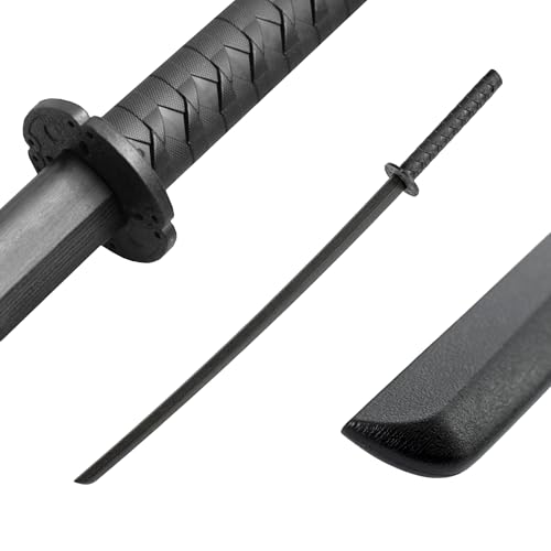 DEPICE Bokken - Plastica rigida 101 cm, 600 g, Iaido, Aikido, Bokuto, Sparring Ready, colore: Nero