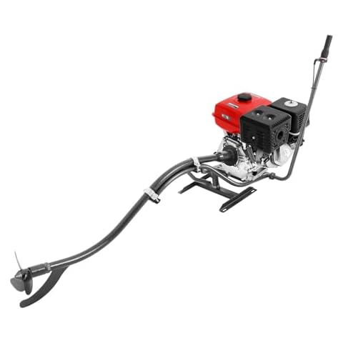 LIAPDG Gasoline Boat Engine Motor, Mud Motor Kit Boat Outboard Motor Outboard Motor Fishing Boat Engine Mud Motor Kit for Jon Boat For Small Boats of 9.84-19.69Ft as Rubber Boats, Wooden Boats Cover