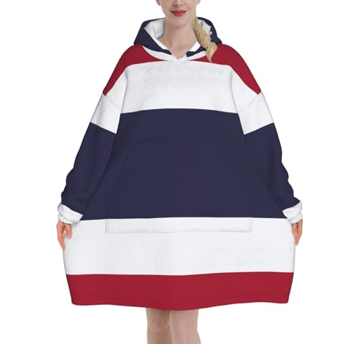 Couverture chaude Thaïlande avec manches plaid à capuche géant en flanelle
