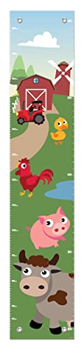ThisWear Down on The Farm Barnyard Animals for Kids Growth Chart - 1-Pack
