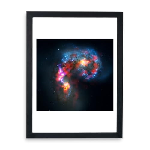 Antennae Galaxies Hubble Télescope cadre pour une décoration de bureau inspirante