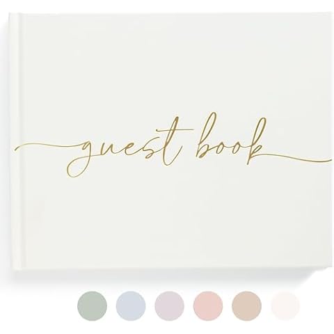 Lamare Wedding Guest Book - Elegant Guest Book Weddings Reception, Baby Shower, Polaroid Guest Book for Wedding and Special Events - 100 Blank Pages for Wedding Sign in and Photos Cover