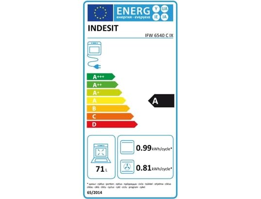 INDESIT Four encastrable catalyse IFW6540CIX, 71 litres, 8 modes de cuisson