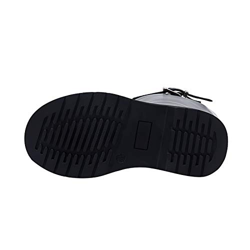 Girl's Genuine Leather Zipper Knee Boots Kid's Warm Fluffy Lining Winter Boots4