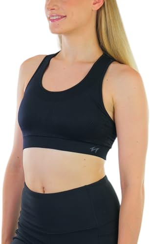 ToBeInStyle Women's Racerback Or Scoop Back Compression Supportive Classic Sports Bra3