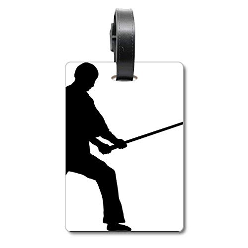Kung fu Shaolin stick sac de protection anti-perte avec étiquette tag