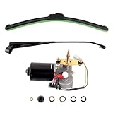 UTV Windshield Wiper Kit Electric Universal Wiper Motor Kit 12V Compatible with Polaris Ranger RZR Can Am Maverick X3 Commander Defender Pioneer Golf Cart 90 Degree Wipe Motor