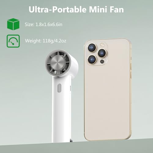 Minthouz Handheld Portable Turbo Fan with Ice Cooler, Rechargeable Personal Small Pocket Fans for Travel, Outdoor, Camping, Hiking - image 8