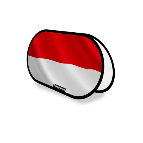 Drapeau Monaco ovale 70x120cm en polyester support publicitaire contre le manque de visibilité