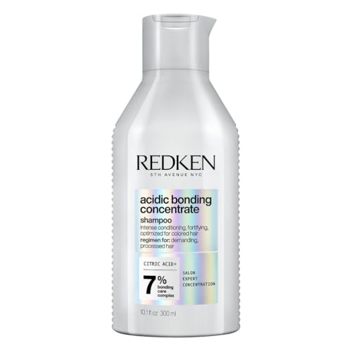 REDKEN - Shampoing Acidic Bonding Concentrate - Nettoie, Répare & Protège - 56 % de Casse en Moins - 82 % de Fourches en Moins - Cheveux 11x Plus Lisses - Cheveux Secs & Abimés - 300 ml