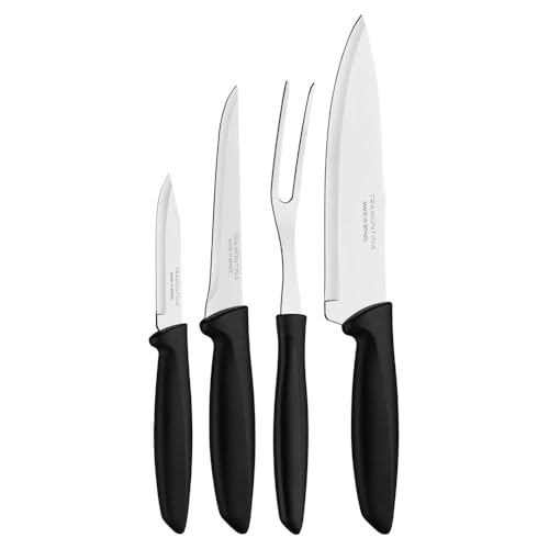 Jogo De Facas Tramontina Plenus Com Lâminas Tramontina Preta