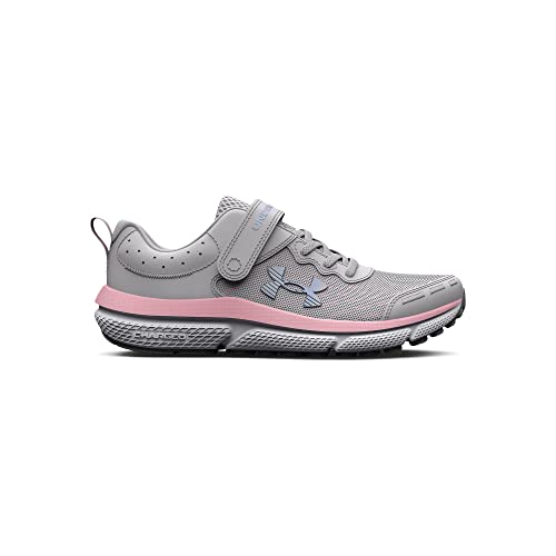Under Armour Girls' Pre School Assert 10 Alternate Closure, (100) Halo Gray/Pink Sugar/Iridescent, 12K, US — view 6