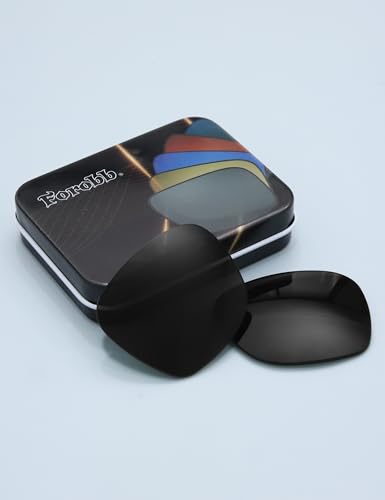 Image of 1.6MM Polarized Replacement Lenses & Rubber Kits for Oakley Half Jacket 2.0 XL Sunglasses - Carbon Black - Polycarbonate Polarized