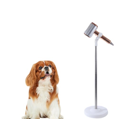 TBQZ【スタンド式 高さ角度調節】ドライヤースタンド ペット用 トリミング台 犬 猫 ハンズフリー ド両手自由対応 (B,140cm)