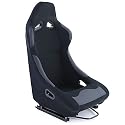 Sportsitz Vollschalensitz Schalensitz Race 1 Stoff Schwarz mit Laufschienen