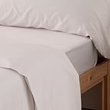 Donegal Collections - Sábana Bajera Ajustable Cama 135x190/200 Blanco - 50% Algodón 50 Poliéster Bajeras Suavidad y Elástico Cubre Colchón Antipeeling