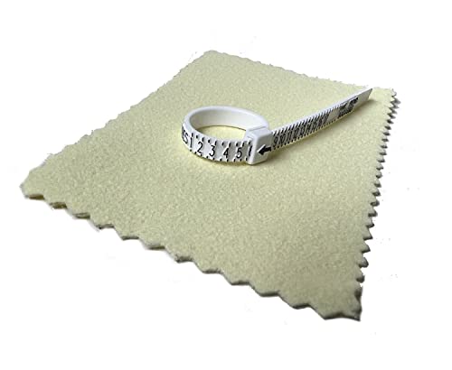 Toe Rings & Things Multisizer Ring Sizing Gauge (1-17 Usa Sizes) | Measures Exact Ring Size | Includes Sunshine Jewelry Polishing Cloth | Ring Size Measuring Tool #TOP1