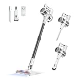 4 in 1 Cordless Vacuum for Home, 80,000PRM Powerful Motor Vacuum Cleaner with 2 Adjustable Modes, Max 40 Mins Runtime Rechargeable Battery and Washable Parts Stick Vacuum (Sky Gray)