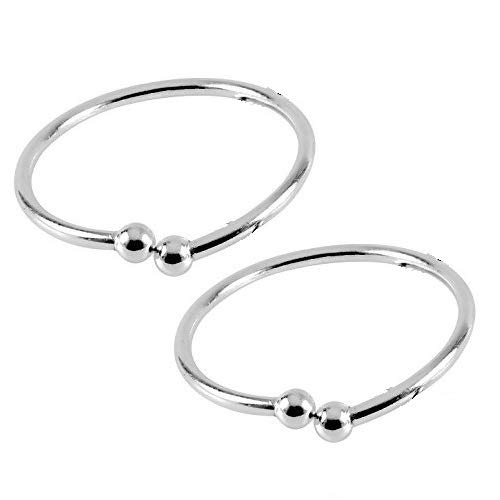 KUKSHYA JEWELLERS Exclusive 925 Silver Plain Kada for Baby Boys & Girls (New Born to 2 Year)