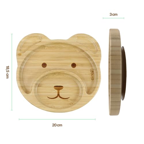 Clingo Prato De Bambu Urso Com Ventosa, Modelo: 3044