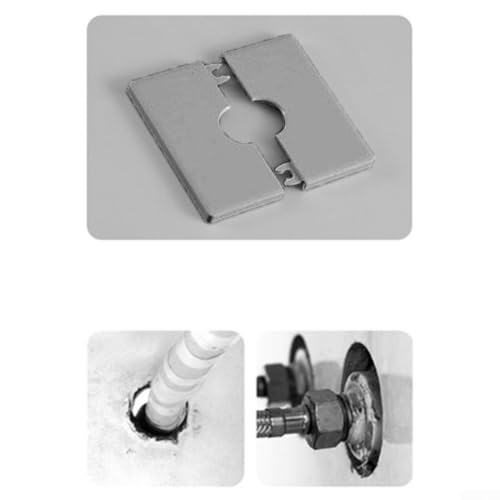 Placca quadrata per rosetta, confezione da 5 soluzioni eleganti per pareti di tubi con facile applicazione (52 mm)