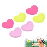 DHWEKU 6 Pezzi Smorzatore di Vibrazioni Tennis, Ammortizzatore Racchetta, Ammortizzatori di Vibrazione Forma di Cuore, Silicone Ammortizzatori, Adatto a Tutti i Modelli Tennis