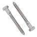 1/4" X 1-1/2" Stainless Hex Lag Bolt Screws, (25 Pack) 304 (18-8) Stainless Steel, by Bolt Dropper