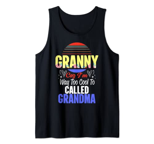 Granny Coz I'm Too Cool, Grandma Tank Top