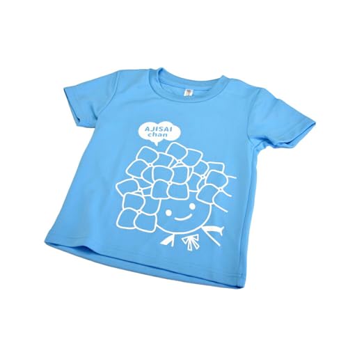 ご当地キャラクターあじさいちゃんグッズ Tシャツ(サイズ110)サックス 1枚 BDAY004-2