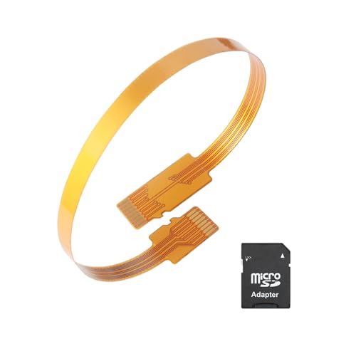 PinQiongZhe Micro SD Card Male to Micro SD Card Male Extension Cable Adapter Micro SD Card FPC Flexible Dual Male Adapter Cable External Inspection Micro SD Card Holder Extension Cable (7.9in/20cm)