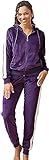 Yasumond Womens Velour Tracksuit 2 Piece Set Cute Outfit Sweat Suit Jogging Hoodie & Sweatpants