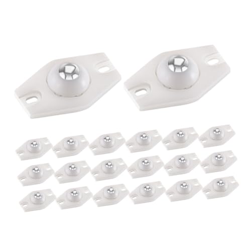 TOYMYTOY 26個 粘着式ミニキャスター ホワイト 粘着パッド付き家具用ローラー 転がり音軽減ボールベアリング 耐荷重安定設計 ゴミ箱収納ボッ