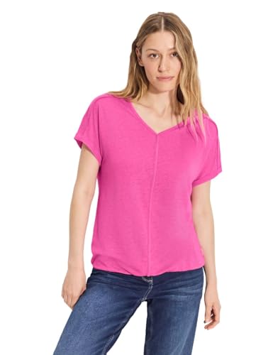 T-shirt lin respirant bleu moyen L femme pour rester au frais