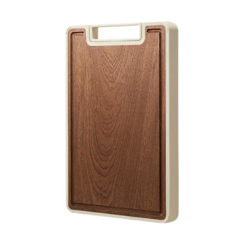 Tabla de cortar de madera natural reversible y robusta de 39 x 26 cm 3