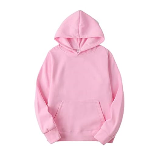 Pullover Luvtröja Herr Höst Hip Hop Streetwear Herrtröja Luvtröja Enfärgad Luvtröja Herr-Rosa,S