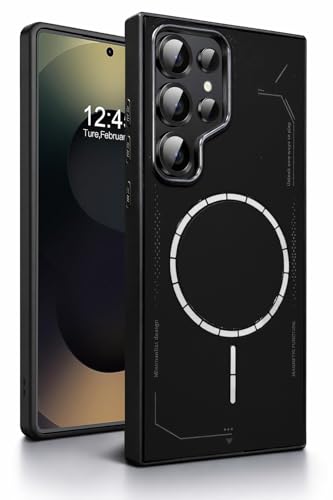 Image of DIZORO Premium Magnetic Case for Samsung S24 Ultra, [Military Grade Drop Protection][Fit for MagSafe], Slim Anti-Fingerprint & Soft Touch Full Body Protective Cover for Samsung S24 Ultra (Black)